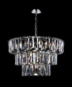 Lámpara cromo 18 luces Ø 77 cm PUNTES 2
