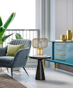 Lámpara de mesa oro Ø 28 cm OSIRIS ambiente