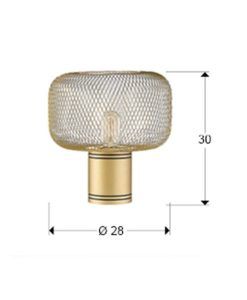 Lámpara de mesa oro Ø 28 cm OSIRIS medidas
