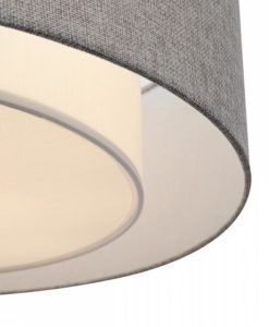 Lámpara gris 3 luces Ø 52 cm BERGAMO detalles