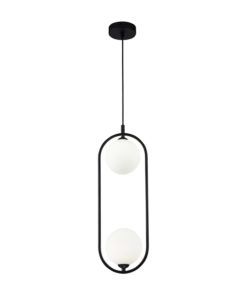 Lámpara negra 2 luces Ø 17 cm RING