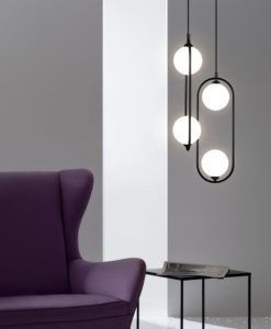 Lámpara negra 2 luces Ø 17 cm RING ambiente