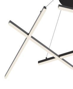 Lámpara negra luz cálida LINE LED detalles
