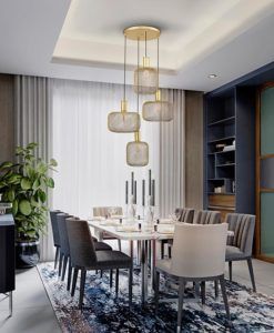 Lámpara oro 4 luces Ø 58 cm OSIRIS ambiente