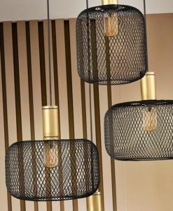 Lámpara oro y negra 4 luces Ø 58 cm OSIRIS detalles