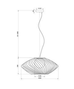 Lámpara Ø 52 cm PLEC medidas