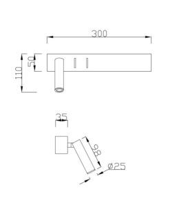 Aplique COMODO LED medidas