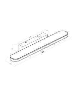 Aplique cromo 80 cm EPIC LED medidas