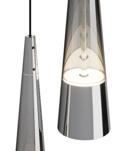 Aplique cromo y cristal 2 luces SINTESI LED detalles