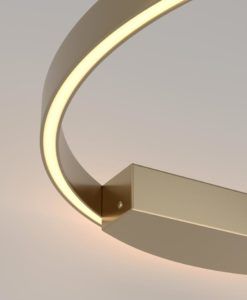 Aplique grande color latón Ø 60 cm RIM LED detalles