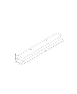 Aplique negro 40 cm ORION LED medidas