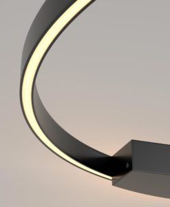 Aplique negro grande Ø 80 cm RIM LED detalles