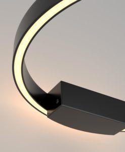Aplique negro Ø 40 cm RIM LED detalles