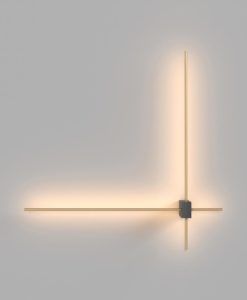 Aplique negro y oro PARS LED detalles