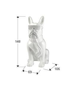 Figura color blanco H 148 cm BULLDOG FRANCES medidas