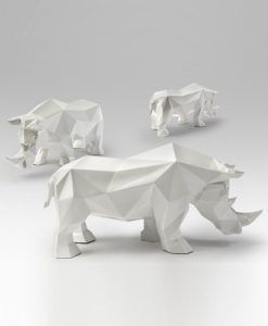 Figura poliédrica 103 cm FUTURE RHINO detalles