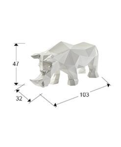 Figura poliédrica 103 cm FUTURE RHINO medidas