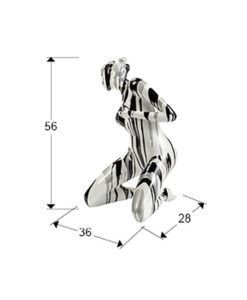 Figura poliresina H 56 cm DAMA medidas