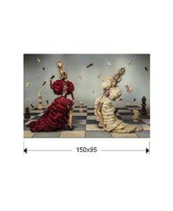 Fotografía impresa JAQUE DE REINAS 95 cm x 150 cm medidas