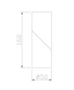 Lámpara blanca luz neutra 4000K Ø 5 cm DAFNE LED medidas