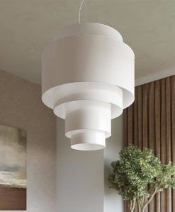 Lámpara blanca Ø 80 cm REFLEXION ambiente