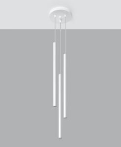 Lámpara colgante blanca 3 luces PASTELO
