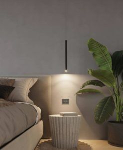 Lámpara colgante negra 3 luces PASTELO ambiente