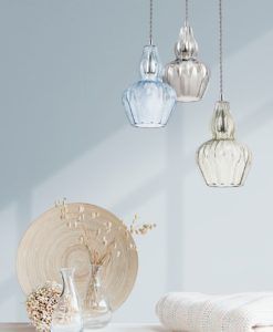 Lámpara color níquel y cristal Ø 16 cm EUSTOMA ambiente