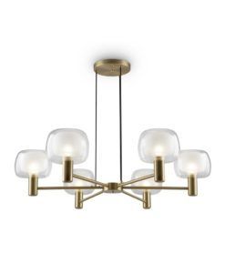 Lámpara color oro 6 luces Ø 96 cm VISION