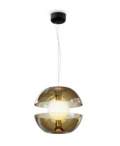 Lámpara cristal efecto oro Ø 30 cm REBEL LED