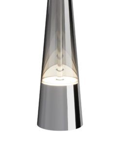 Lámpara cromo y cristal SINTESI LED detalles