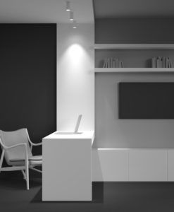 Lámpara de techo blanca Ø 5 cm FOCUS S ambiente