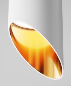Lámpara diseño blanca y oro Ø 6 cm LIPARI detalles