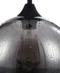 Lámpara negra con efecto gotas Ø 25 cm BERGEN detalles