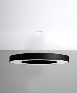 Lámpara negra Ø 90 cm SATURNO SLIM