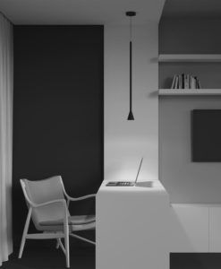 Lámpara negro Ø 75 mm ARROW ambiente