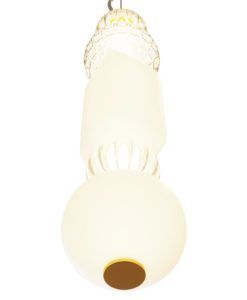 Lámpara original color oro y cristal COLLAR LED detalles