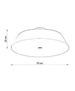 Plafón blanco Ø 70 cm VEGA medidas