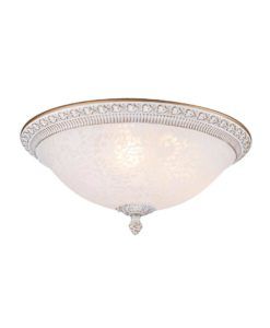 Plafón color blanco y oro Ø 35 cm PASCAL