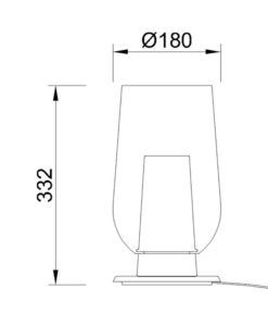 Lámpara de mesa NORA medidas