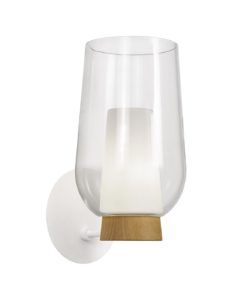 Aplique cristal y madera NORA