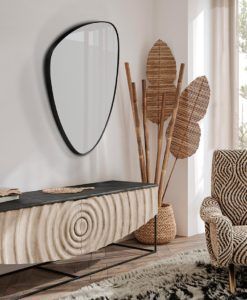 Espejo 84 cm x 55 cm filo negro ORIO ambiente