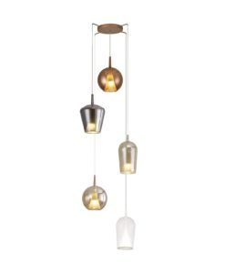 Lámpara colgante cristal 5 luces Ø 68 cm ELSA