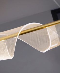 Lámpara lineal dorada VELAS LED detalles 2