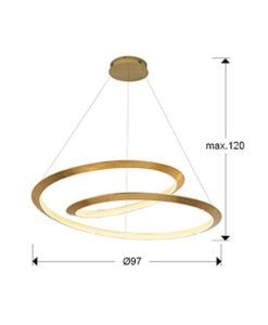 Lámpara pan de oro Ø 97 cm ETERNITY LED medidas