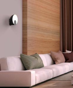 Aplique negro Ø 20 cm OCULO LED 5W ambiente