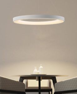 Lámpara blanca Ø 65 cm NISEKO II LED 50W ambiente