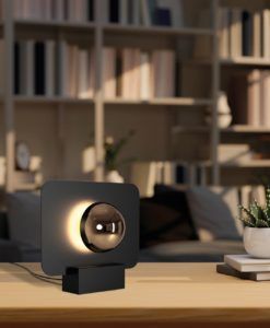 Lámpara de mesa negra ALBA LED 8W ambiente