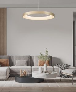 Lámpara dorada Ø 50 cm NISEKO II LED 40W ambiente