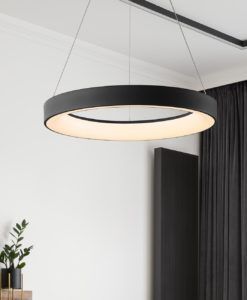 Lámpara negra Ø 50 cm NISEKO II LED 40W ambiente